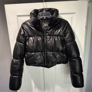 Zara Black Puffer Jacket Size XS